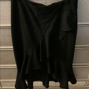 Ruffled black skirt